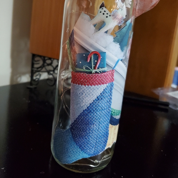 🦃 HAND CRAFTED decoupage collage Christmas lights decor - Picture 5 of 8